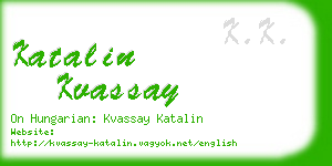 katalin kvassay business card